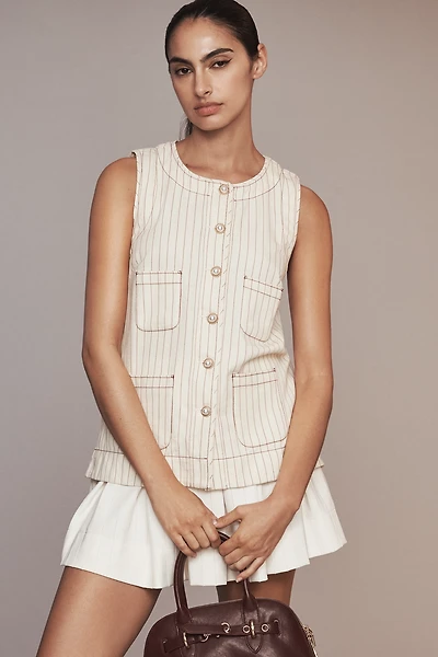 Maeve Sleeveless Patch Pocket Tunic