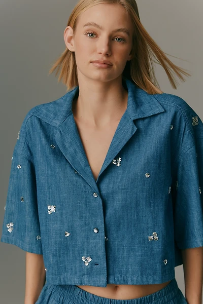 Maeve Chambray Buttondown Top