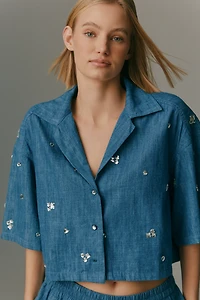 Maeve Chambray Buttondown Top