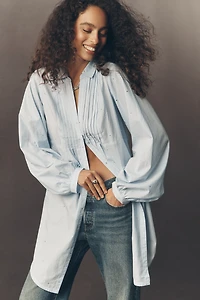 By Anthropologie Longline Buttondown Shirt