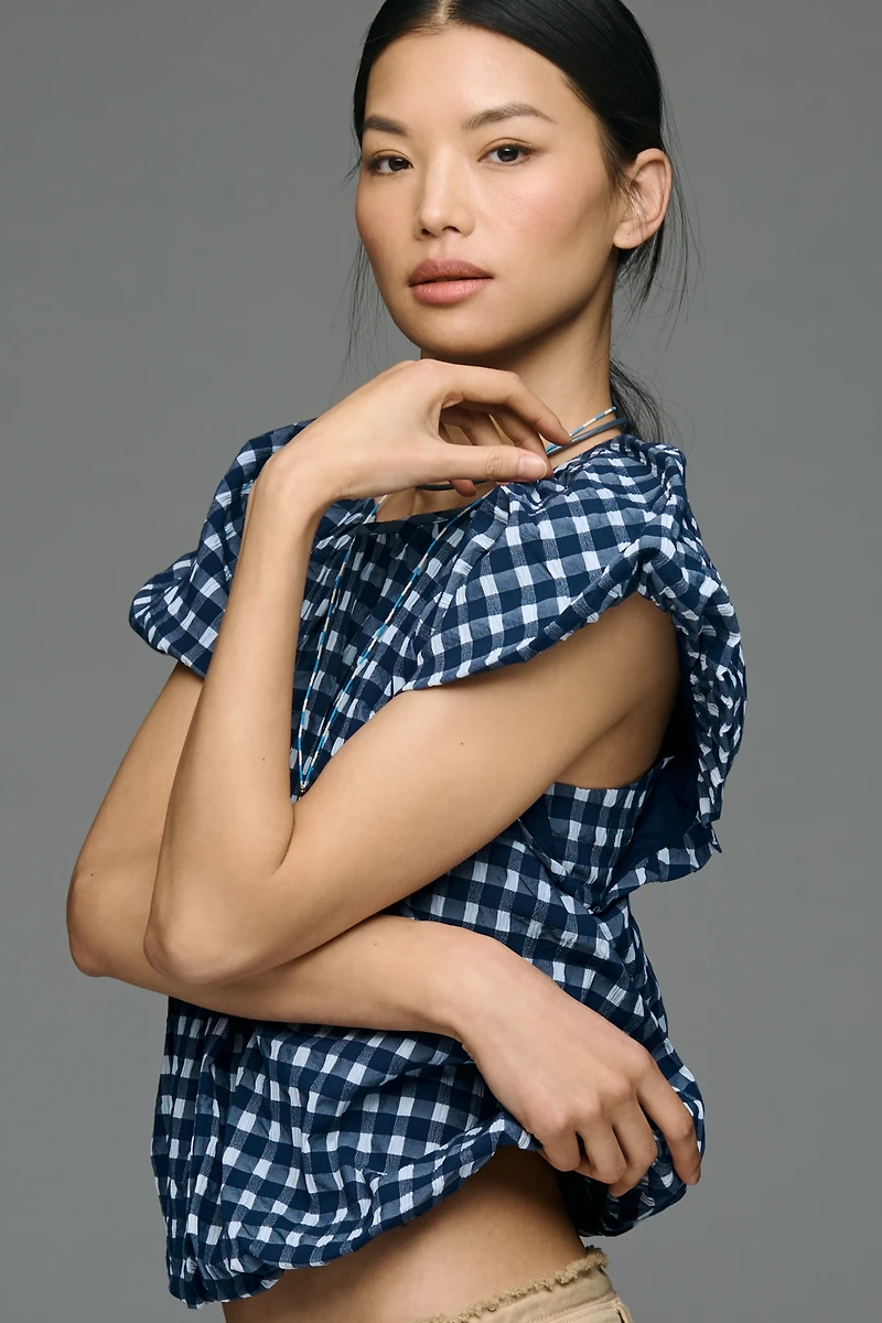 Maeve Textured Puff Sleeve Top