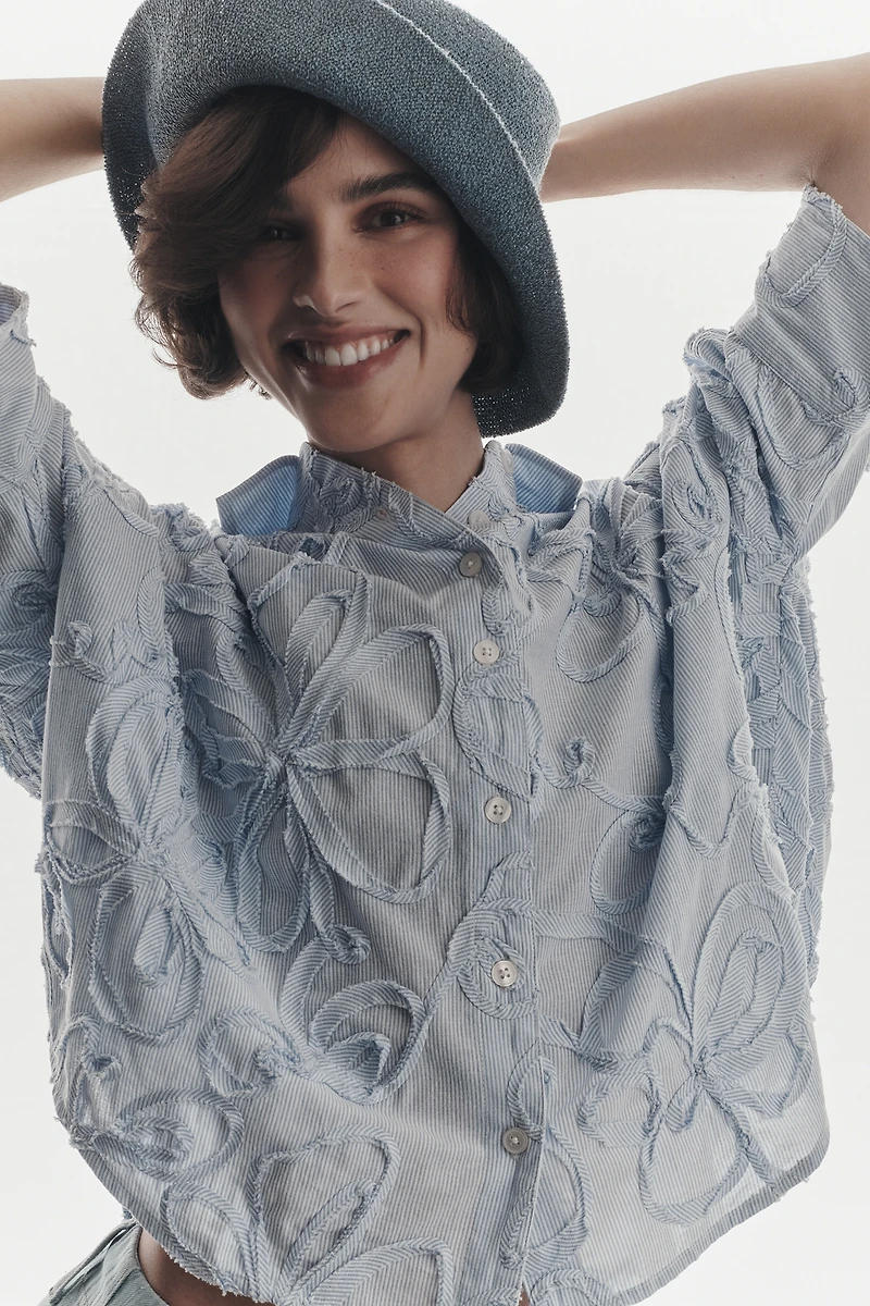 Maeve Mabel Boxy Oxford Shirt