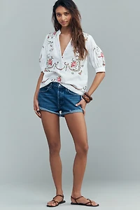 Darcey Popover Swing Top: Embroidered Edition