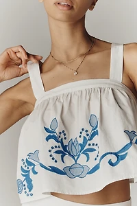 By Anthropologie Cotton Cutwork Top