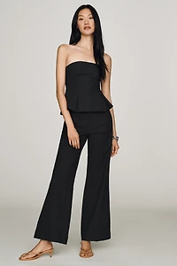 By Anthropologie Strapless Peplum Top