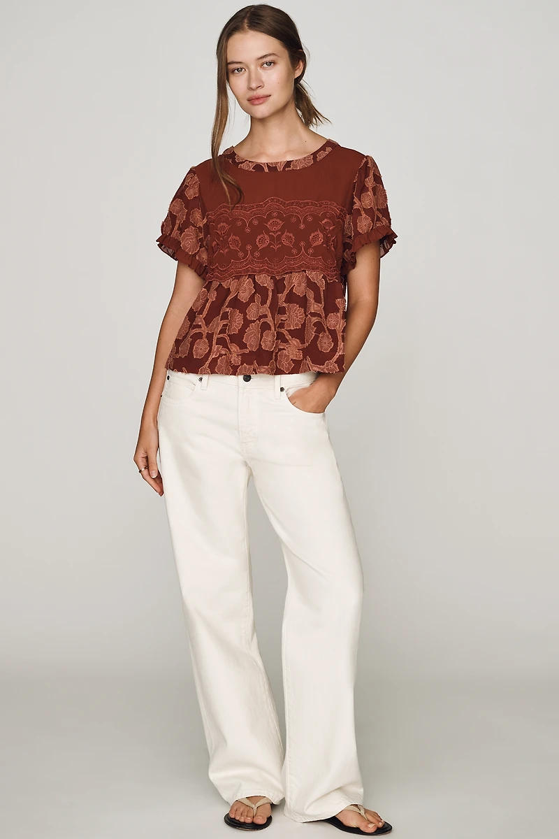 By Anthropologie Babydoll Top