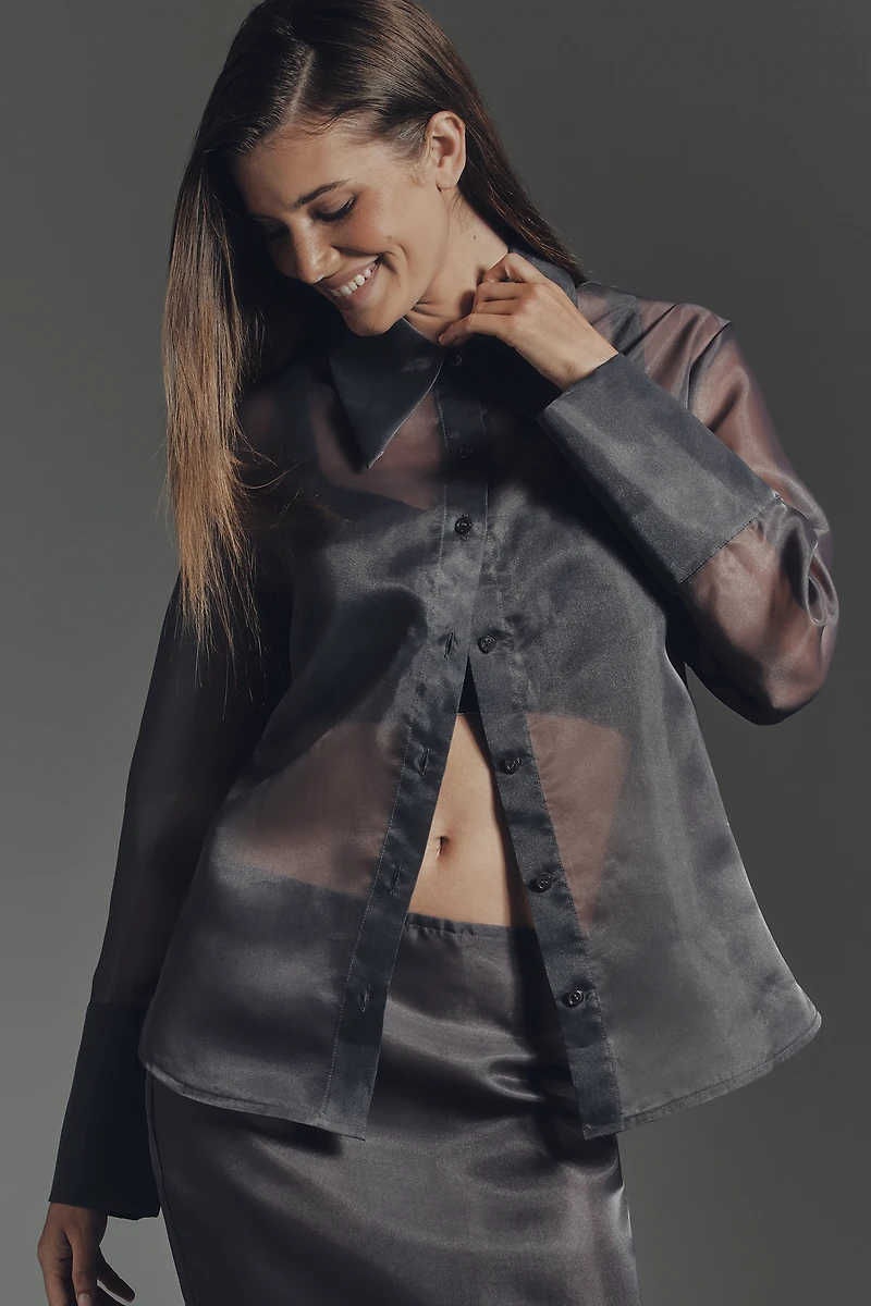 APPARIS Tyra Organza Buttondown Top