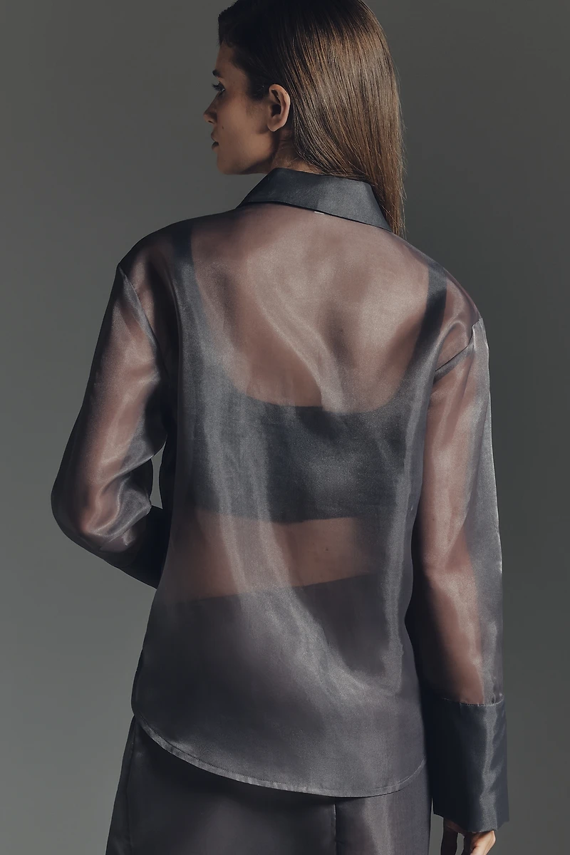 APPARIS Tyra Organza Buttondown Top