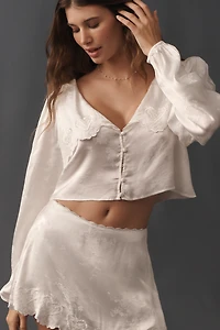 For Love & Lemons Locked Hearts Long-Sleeve Top