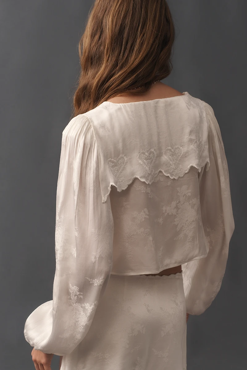 For Love & Lemons Locked Hearts Long-Sleeve Top