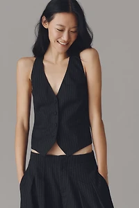 By Anthropologie Metallic Halter Vest