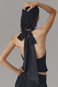 By Anthropologie Metallic Halter Vest