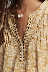 Trina Pintuck Short-Sleeve Swing Top