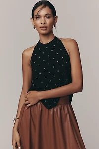 By Anthropologie Rivet Halter Tank