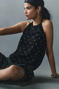 By Anthropologie Rivet Halter Tank