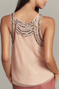 By Anthropologie Sequin Stripe Tank