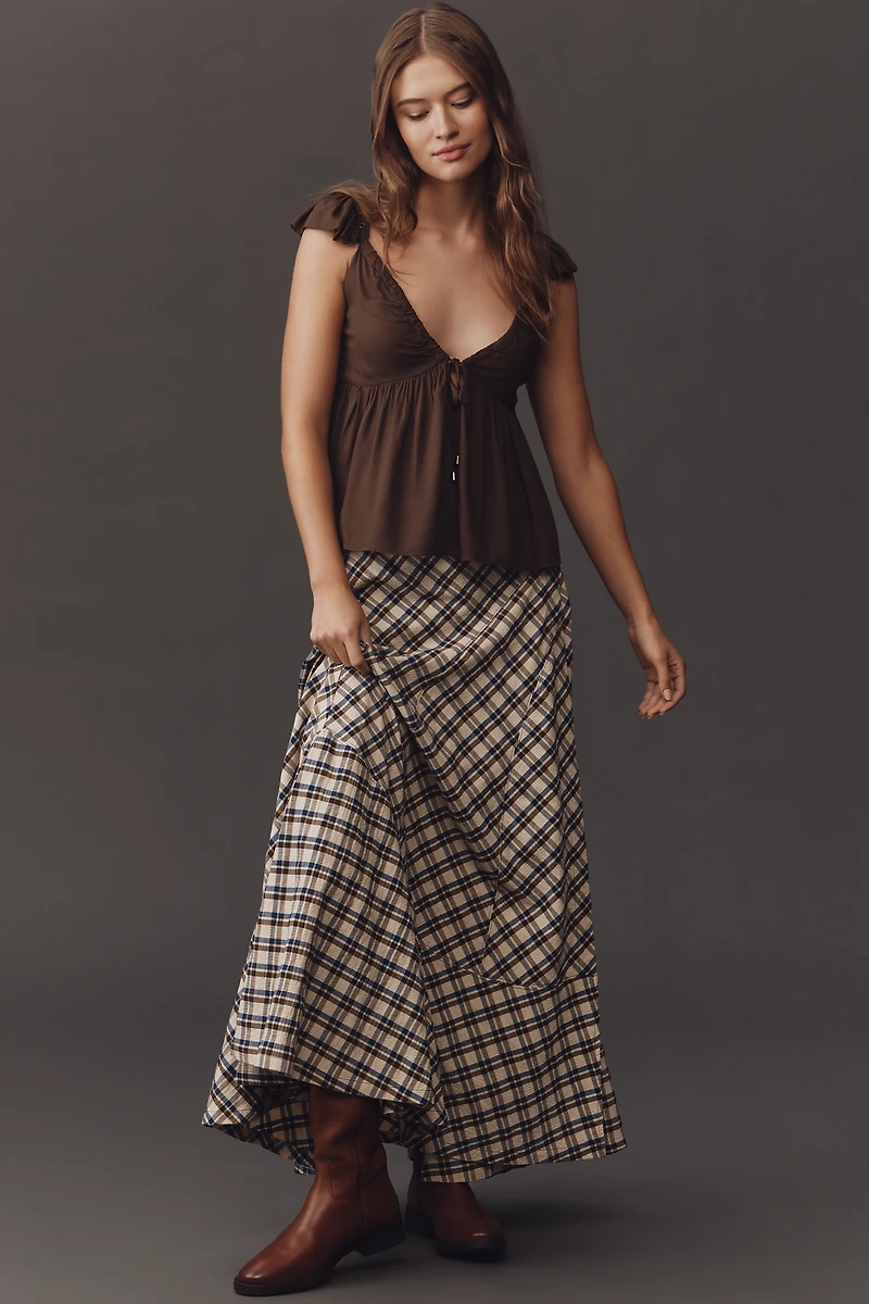 By Anthropologie Scoop-Neck Ruffle Top