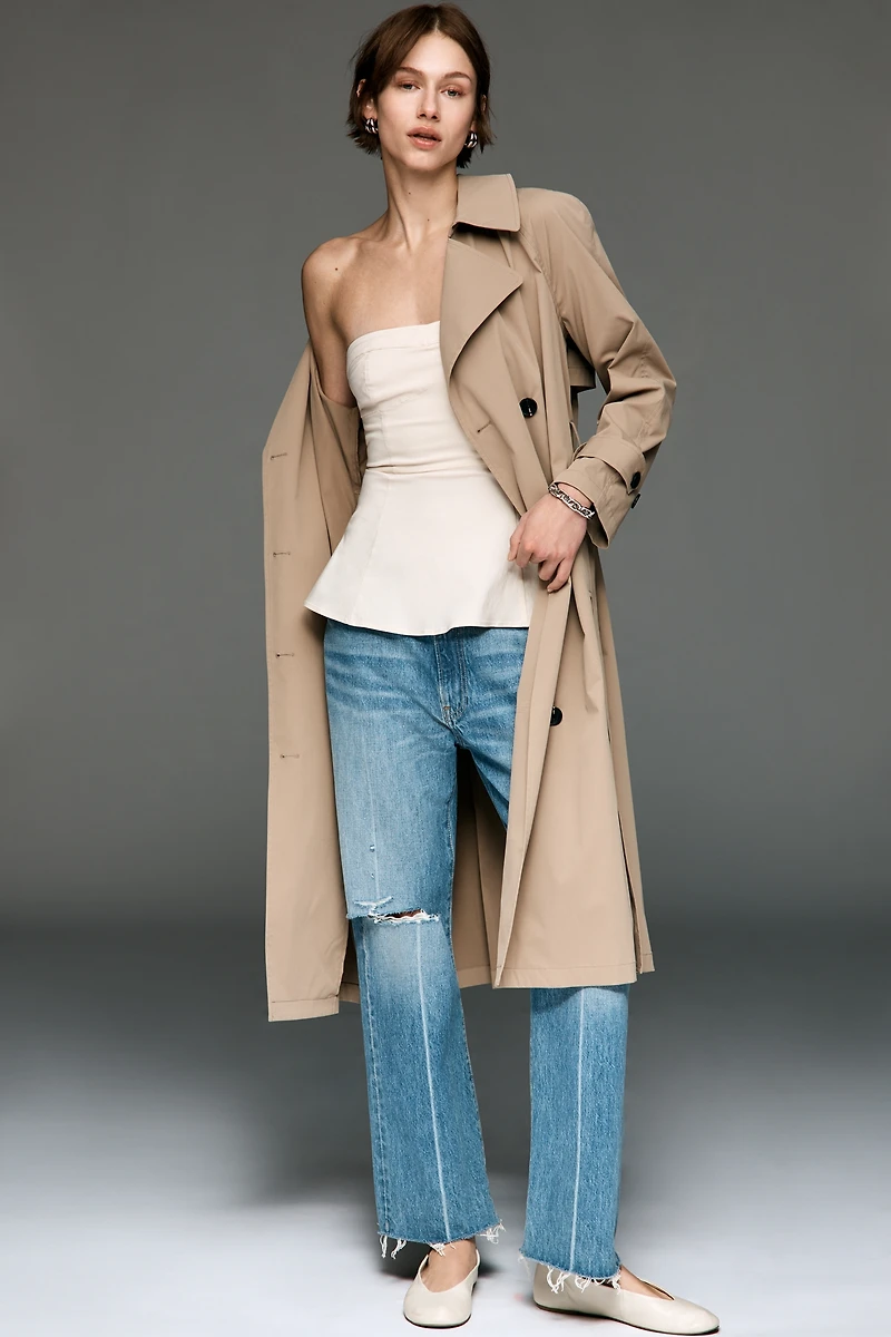 Maeve Fit-and-Flare Strapless Top