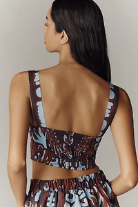 Maeve Cotton Printed Crop Top