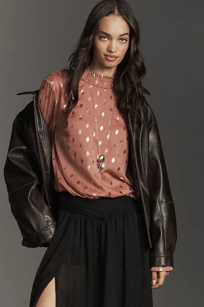 Endless Rose Polka Dot Chiffon Blouse
