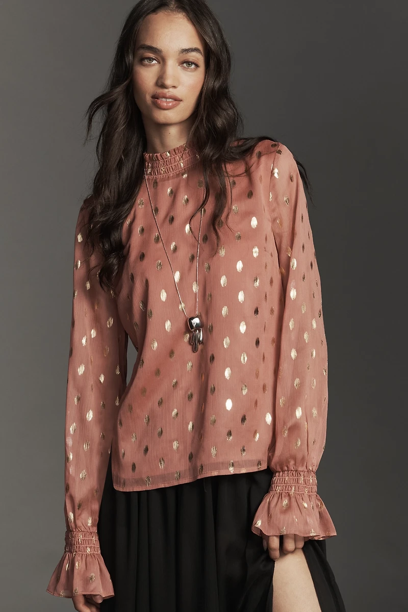 Endless Rose Polka Dot Chiffon Blouse