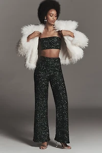 Endless Rose Strapless Sequin Crop Top
