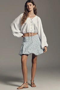 By Anthropologie Textured Long-Sleeve Batwing Blouse