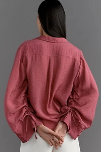 By Anthropologie Wide-Sleeve Buttondown Top