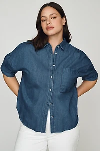 Mabel Boxy Denim Shirt by Maeve