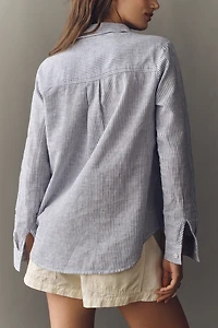 Kate Classic Linen Cotton Buttondown Shirt by Maeve