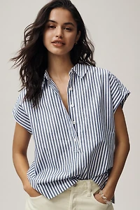 Maeve 100% Cotton Sleeveless Buttondown Shirt