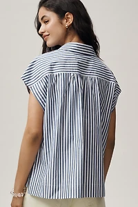 Maeve 100% Cotton Sleeveless Buttondown Shirt