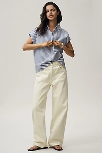 Maeve 100% Cotton Sleeveless Buttondown Shirt