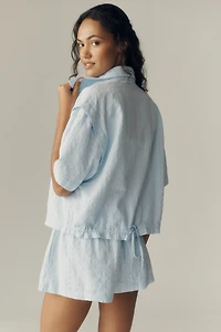 Maeve Cotton Textured Buttondown Shirt