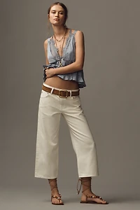 By Anthropologie Lace-Trim Babydoll Blouse