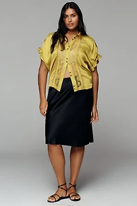 Quincy Lace Short-Sleeve Blouse by Pilcro