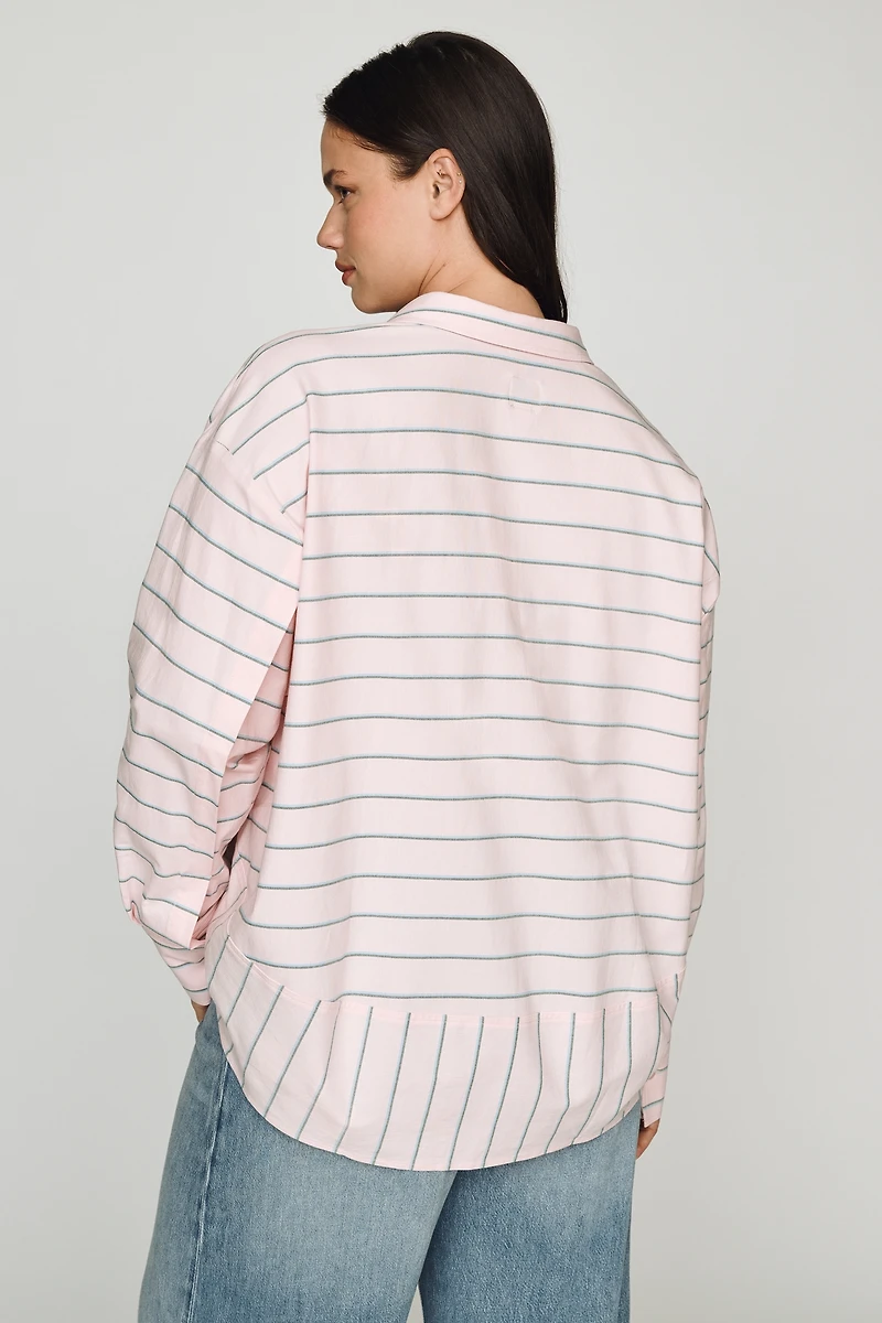 Maeve Oversized Cocoon Buttondown Shirt