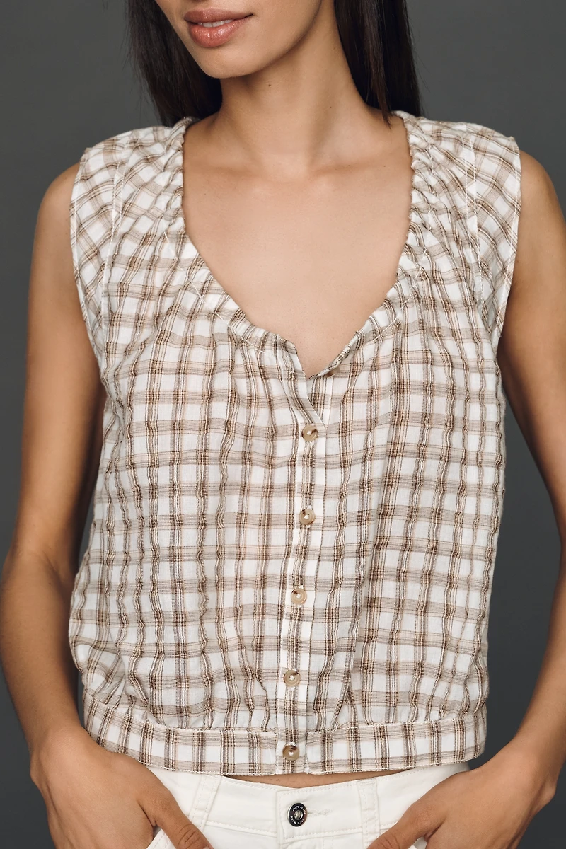 Pilcro Sleeveless Bubble Top
