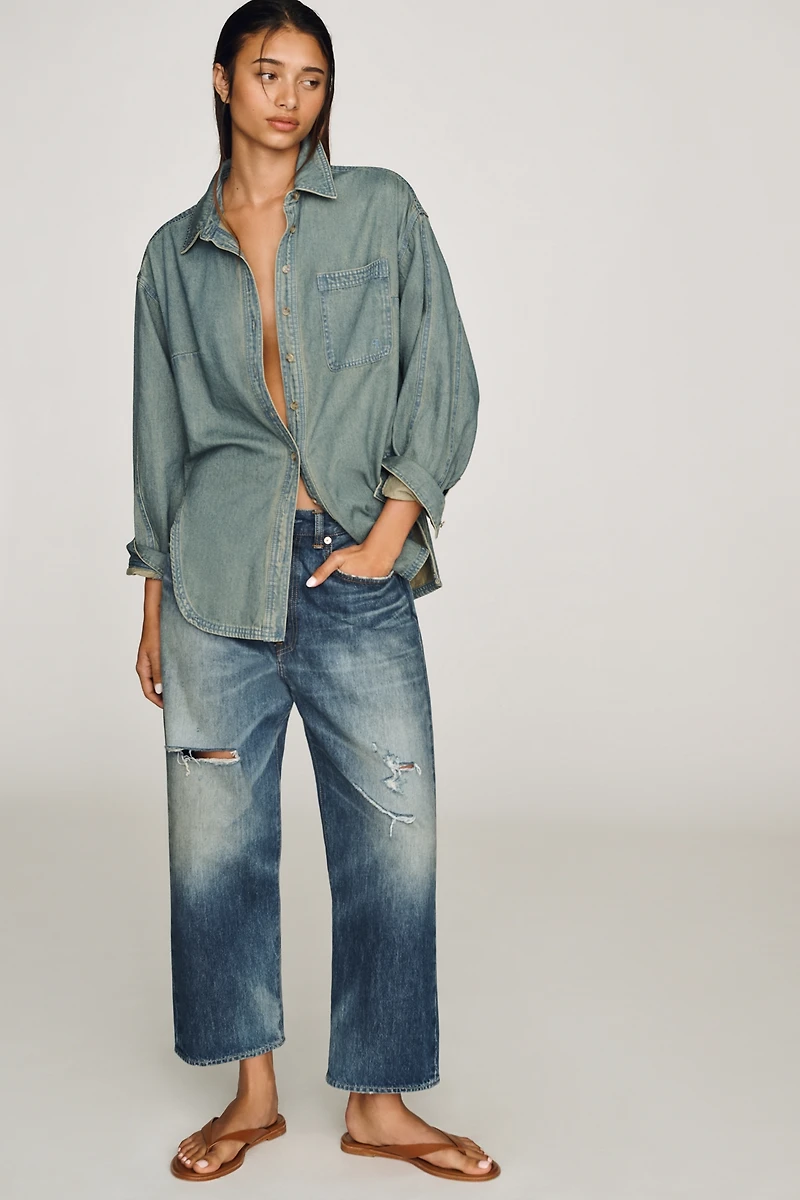 Pilcro 100% Cotton Denim Buttondown Shirt
