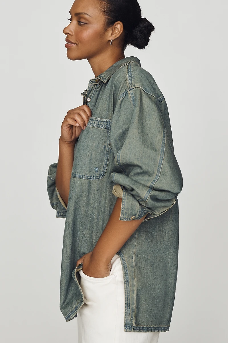 Pilcro 100% Cotton Denim Buttondown Shirt