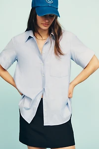 Maeve Short-Sleeve Yoke Shirt