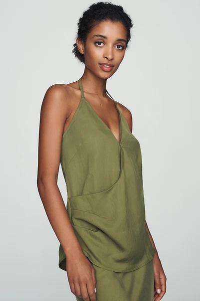 By Anthropologie Bias Wrap Halter Top