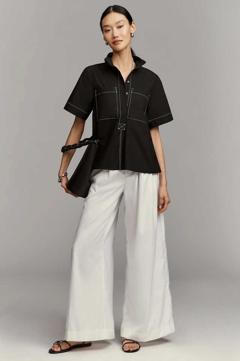 The Jeannie Popover Swing Top by Maeve