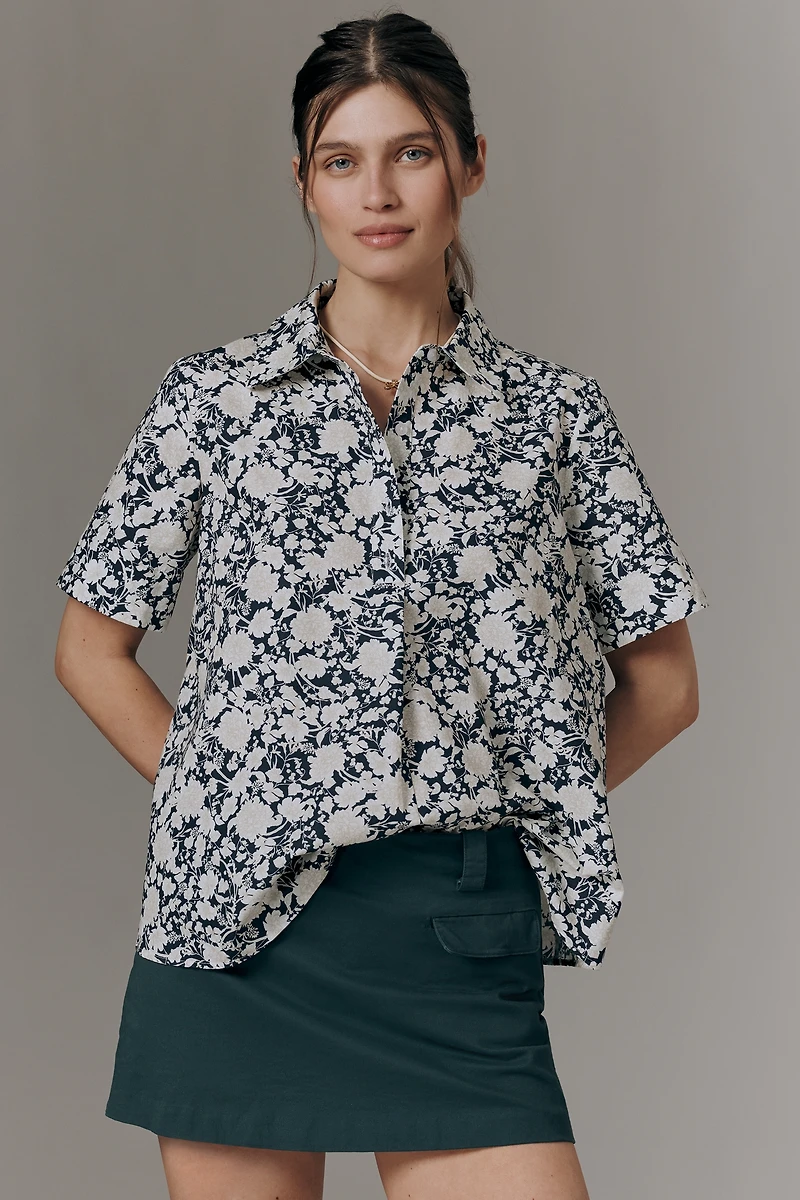 Pollie Short-Sleeve Swing Blouse