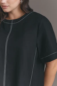 The Emmy Short-Sleeve Swing Blouse by Maeve