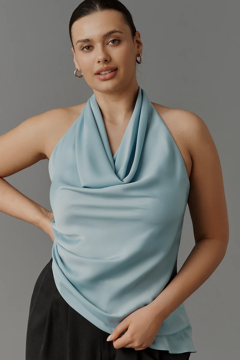 By Anthropologie Cowl-Neck Halter Top