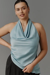 By Anthropologie Cowl-Neck Halter Top