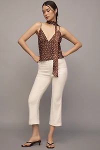 Maeve Scarf-Neck Printed V-Neck Cami