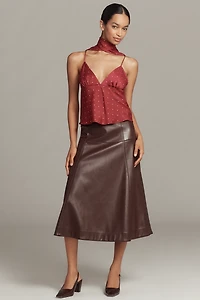 Maeve Scarf-Neck Printed V-Neck Cami