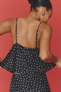 Maeve Scarf-Neck Printed V-Neck Cami